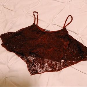 Maroon Crop Top